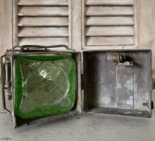 Vintage Franse fles lantaarn, Ophalen of Verzenden