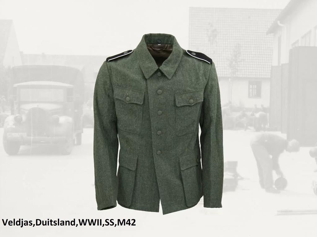 Jas,Veldjas,Duitsland,SS,WWII,M42, Verzenden, Landmacht, Duitsland, Kleding of Schoenen