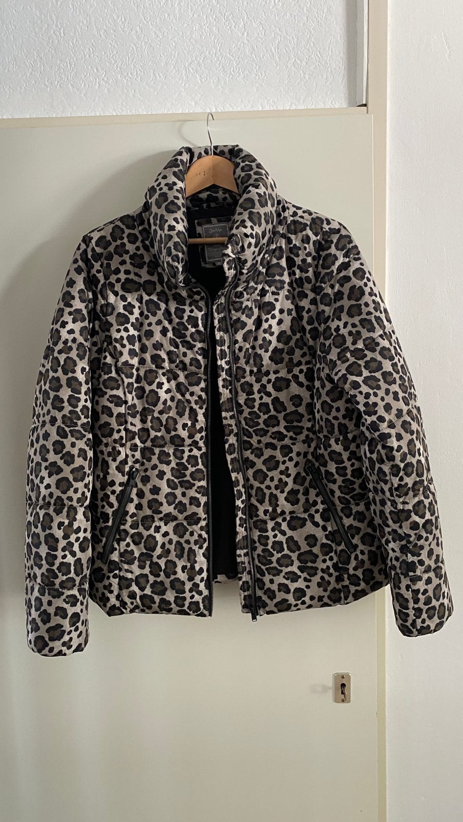 Geisha leopard print puffer jacket mt42/L, Ophalen of Verzenden, Zo goed als nieuw, Maat 42/44 (L), Bruin