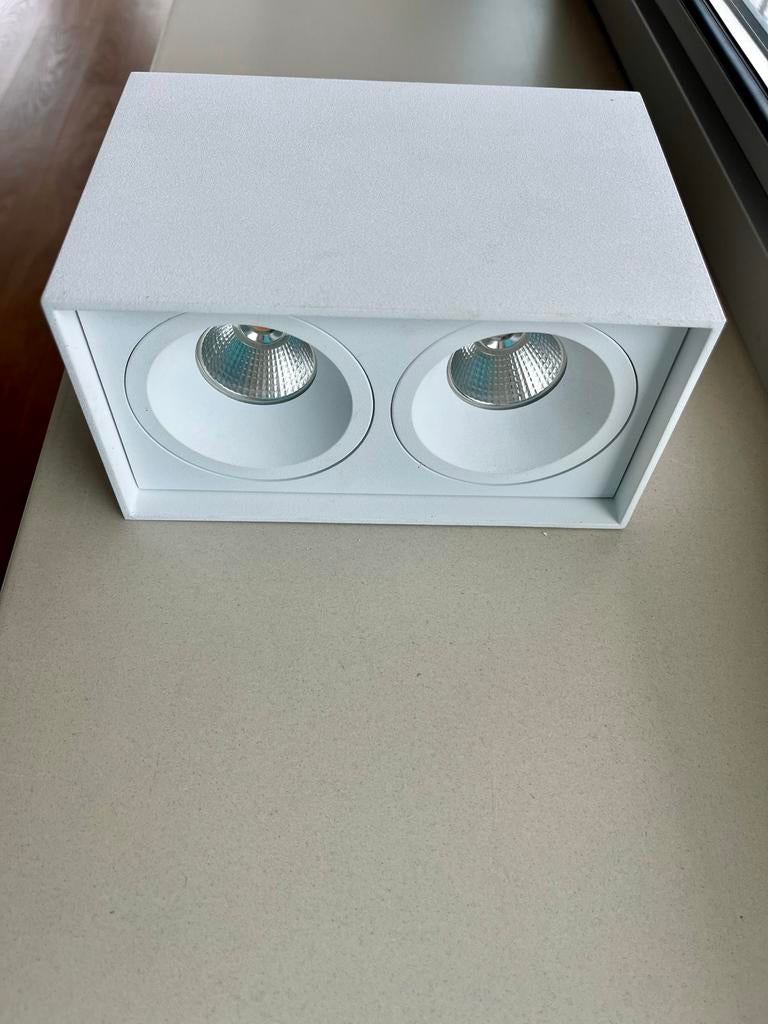 Moderne LED Opbouwspot - Wit, Dubbel of Enkel, Huis en Inrichting, 30 tot 60 watt, Led-lamp, Nieuw, Overige fittingen