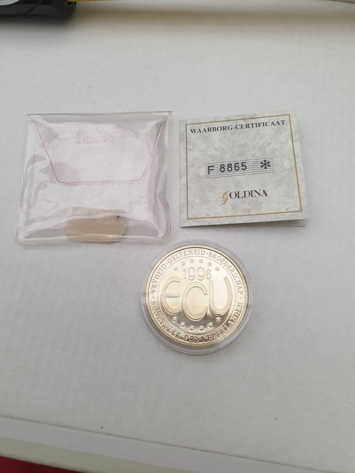 ECU 1996 (Z1), Postzegels en Munten, Ophalen of Verzenden, Overige materialen