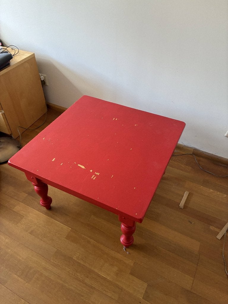 Rode Salontafel, Ophalen, Gebruikt, 50 tot 100 cm, 50 tot 100 cm