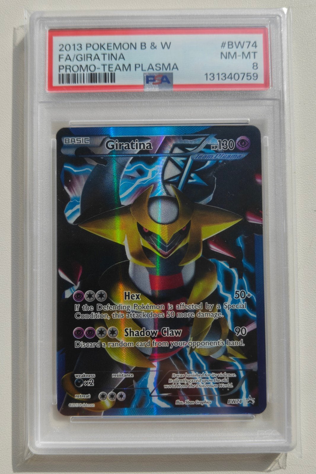 2013 Giratina Promo-Team Plasma #BW74 PSA 8