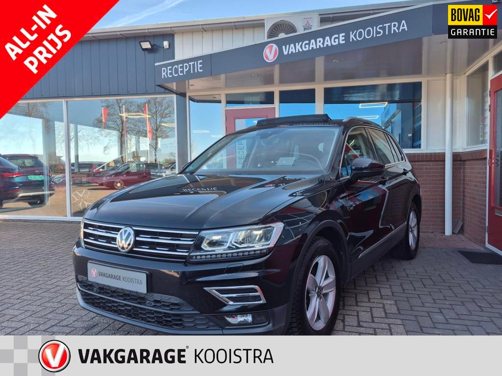 Volkswagen Tiguan 1.4 TSI ACT Highline|Pano|Head-Up|Navi|Tre, 12 maanden, Stof, Zwart, 4 cilinders