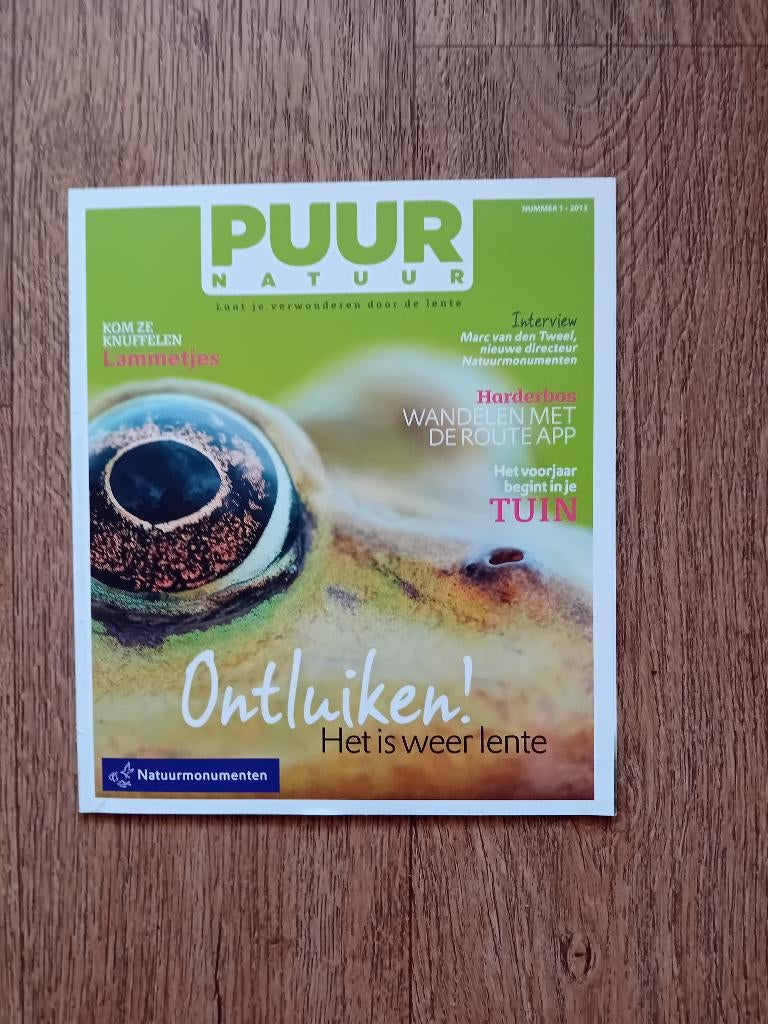 PUUR Natuur nr. 1 - 2013, Ophalen of Verzenden, 1980 tot heden, Nederland, Tijdschrift