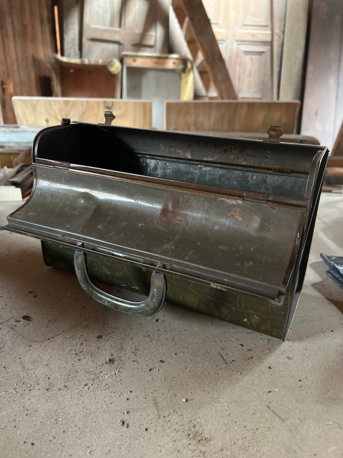 Vintage metalen gereedschapskist van Nelle, Ophalen of Verzenden