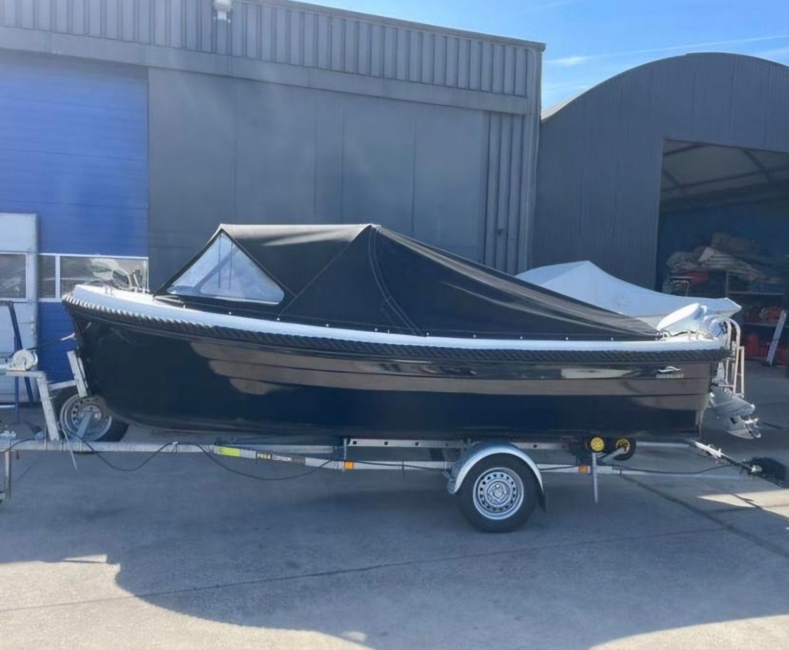 meersloep met 20 pk honda + trailer, Ophalen, Meersloep, 5 m, Zo goed als nieuw