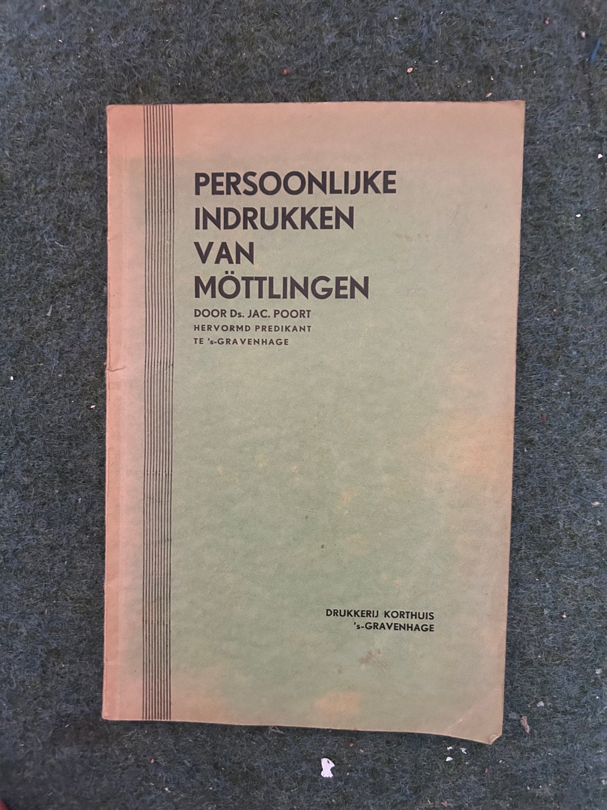Persoonlijke Indrukken van Möttlingen - Dr. Jac. Poort, Ophalen of Verzenden, Gelezen, Christendom | Protestants