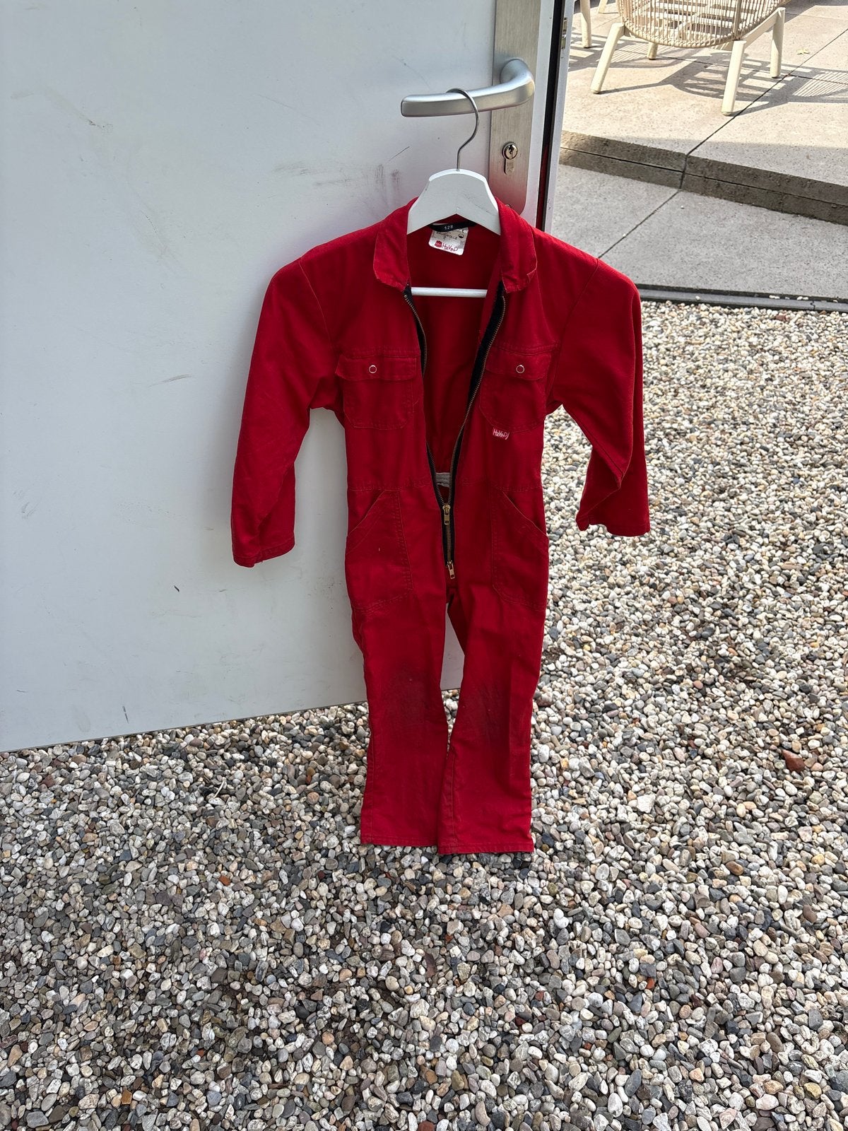Rode HaveP kinderoverall maat 128, Ophalen of Verzenden, Gebruikt, Jongen of Meisje, Overige typen