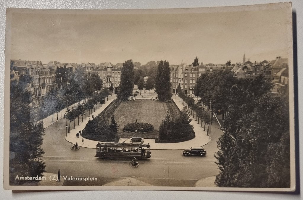 *** ca 1945 ***        VALERIUSPLEIN AMSTERDAM (Z), Ophalen of Verzenden, 1940 tot 1960, Gelopen, Noord-Holland