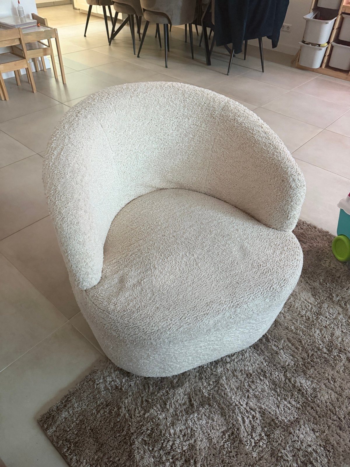 Creme kleurige fauteuil in goede staat, Ophalen of Verzenden, Stof, 75 tot 100 cm