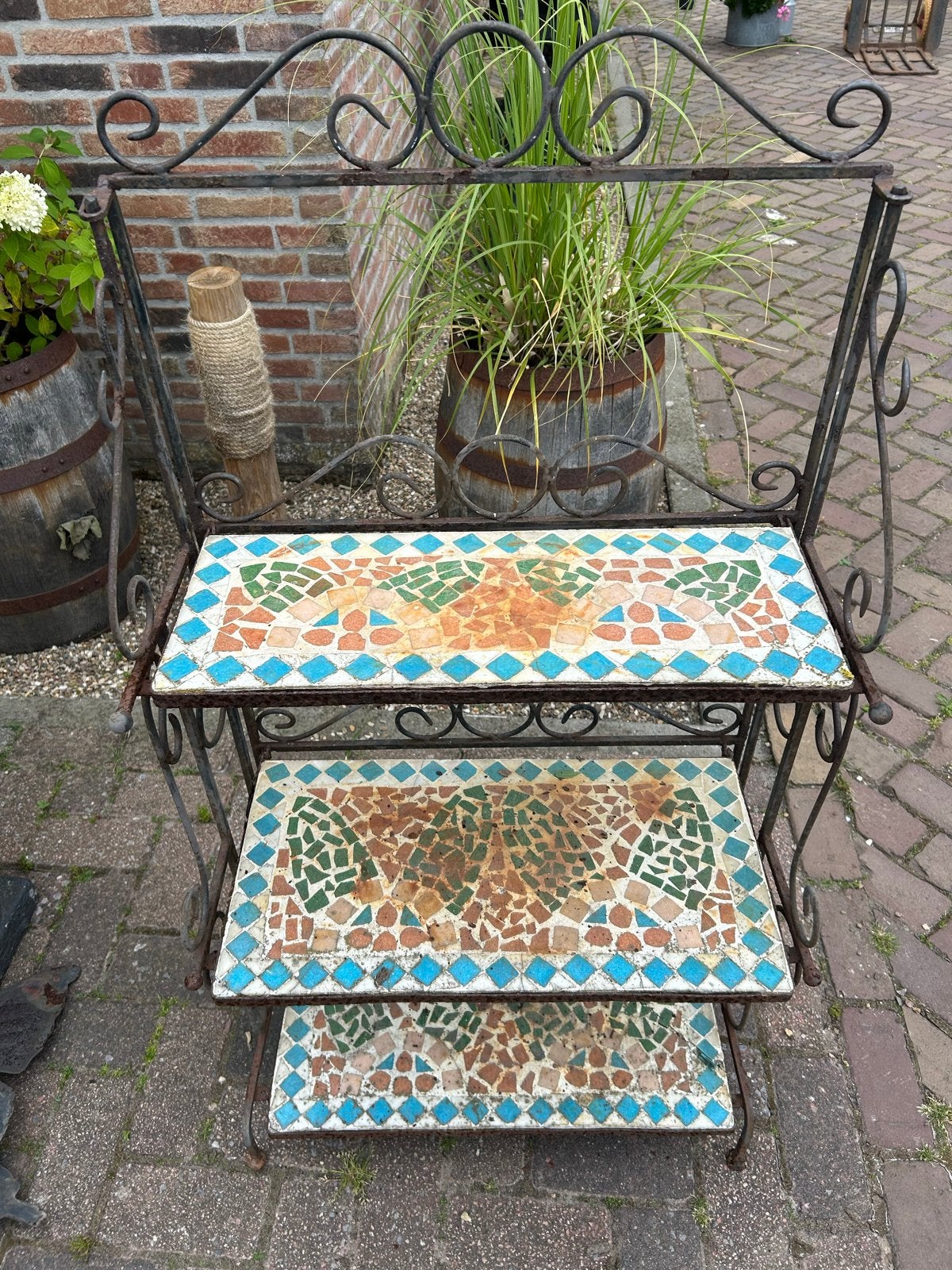 Decoratief plantenrek met mozaïek bladen, Ophalen