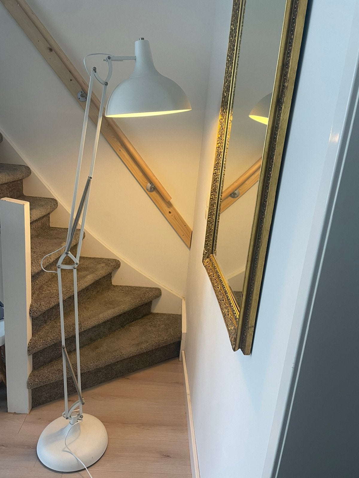 Zuiver Office Vloerlamp Wit – Verstelbaar Design – 5002525, Huis en Inrichting, Lampen | Vloerlampen, Ophalen, E27 (groot), Zo goed als nieuw