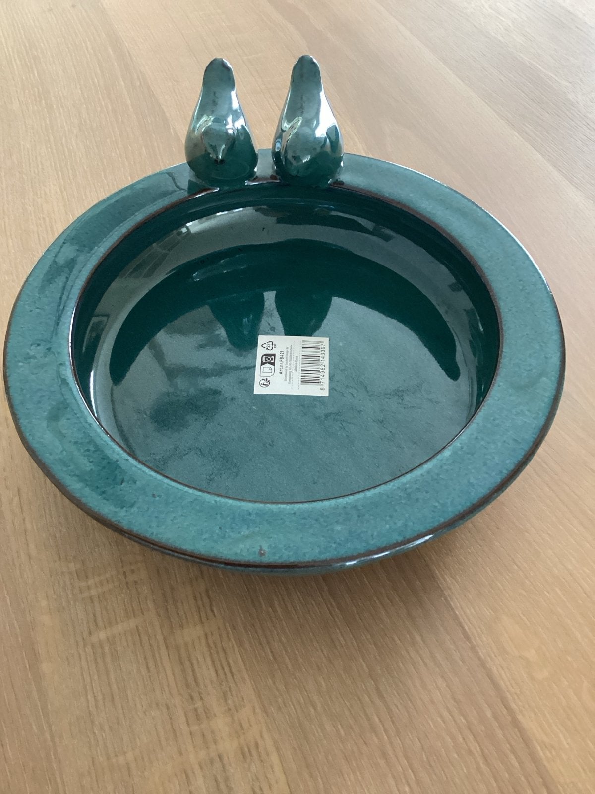 vogelbad schaal met vogels, Ophalen of Verzenden, Nieuw