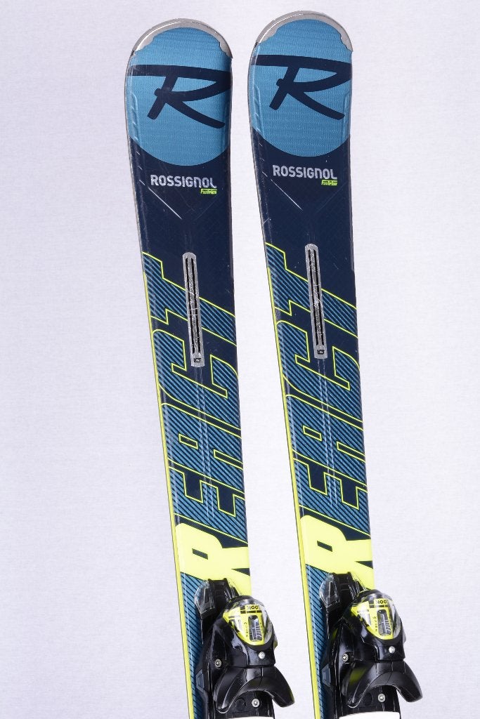 163 cm ski's ROSSIGNOL REACT R8, blue/yellow, carbon alloy, 160 tot 180 cm, Gebruikt, Verzenden, Rossignol