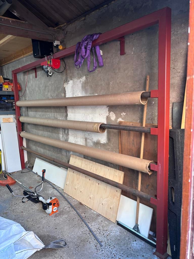 Stelling voor EPDM dakbedekking / Vloerbedekking rollen, Ophalen, Gebruikt, 200 cm of meer, Rechthoekig