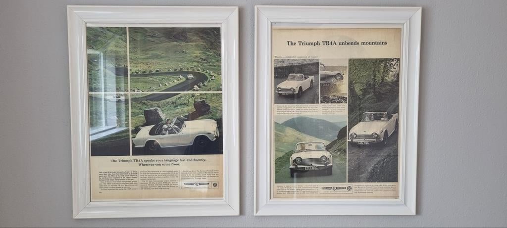 Triumph TR4A ingelijste advertenties, Ophalen of Verzenden, Zo goed als nieuw, Auto's