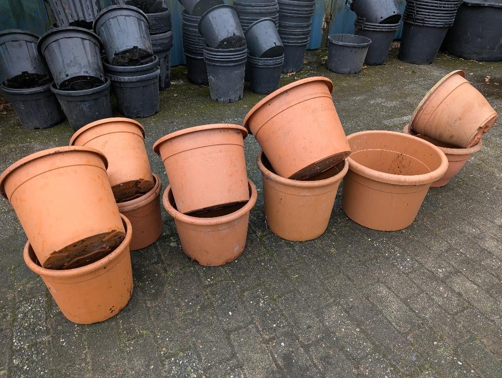 boomcontainers, plantcontainers, plantkuip, plantpot, kweek, Tuin en Terras, Ophalen, Kunststof, Gebruikt, 40 cm of meer