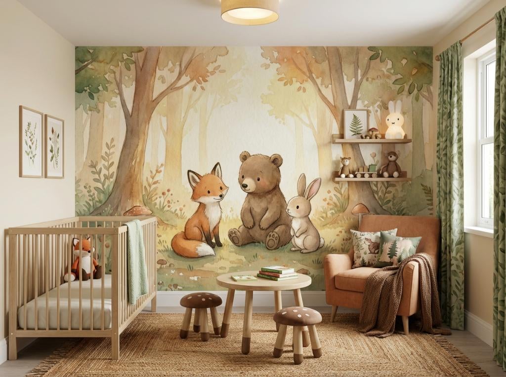 Kinderkamer Fotobehang – Naadloos & Montage mogelijk, Ophalen of Verzenden, 10 tot 25 m², Beige, Kinderkamer fotobehang, babykamer fotobehang