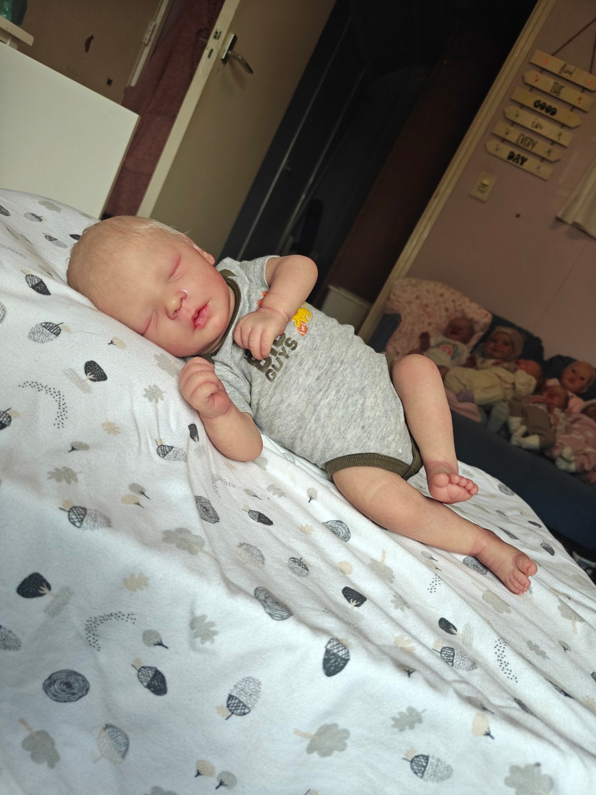 Reborn baby Darren van Samantha Franssen, Verzamelen, Poppen, Ophalen of Verzenden, Nieuw, Babypop