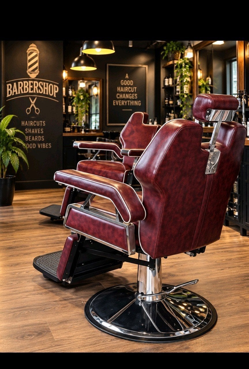 BARBIER STOELEN. Bordeau rood  SET VAN 2, Huis en Inrichting, Ophalen, Twee, Zo goed als nieuw, Leer