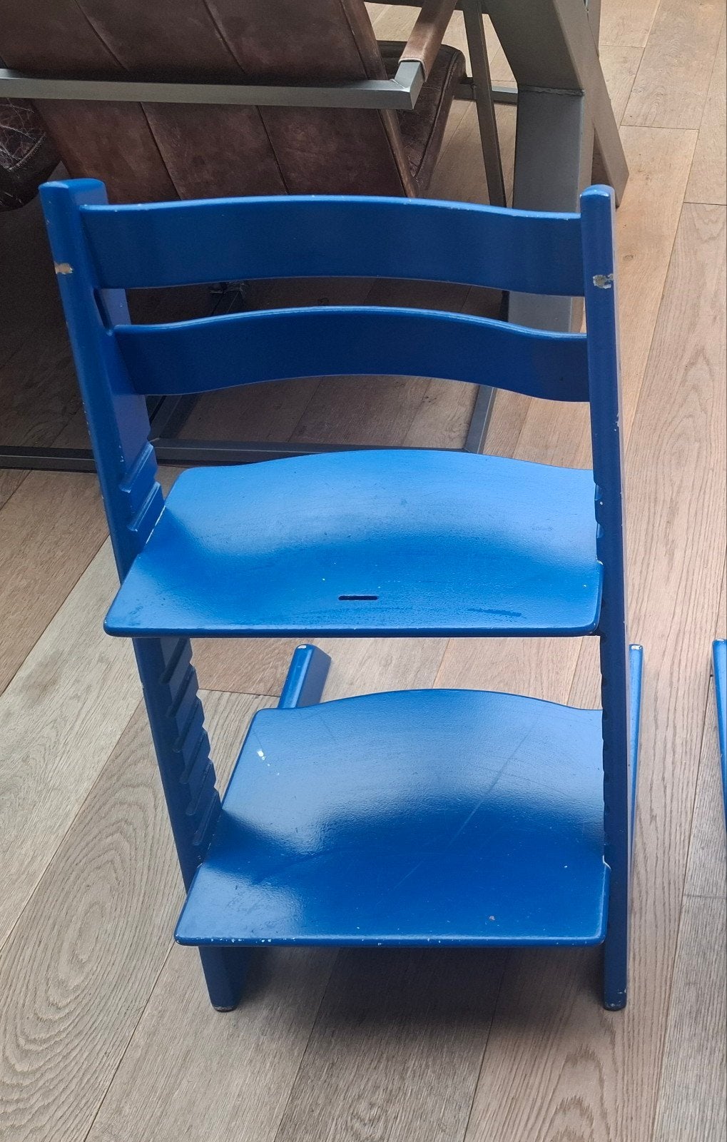 Stokke Tripp Trapp meegroeistoel - Blauw, Ophalen, Gebruikt, Meegroeistoel, Aanschuifbaar