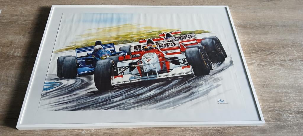 Poster Marlboro F1 McLaren Mercedes Aad van koningshoven, Verzamelen, Ophalen of Verzenden, Gebruikt, Formule 1