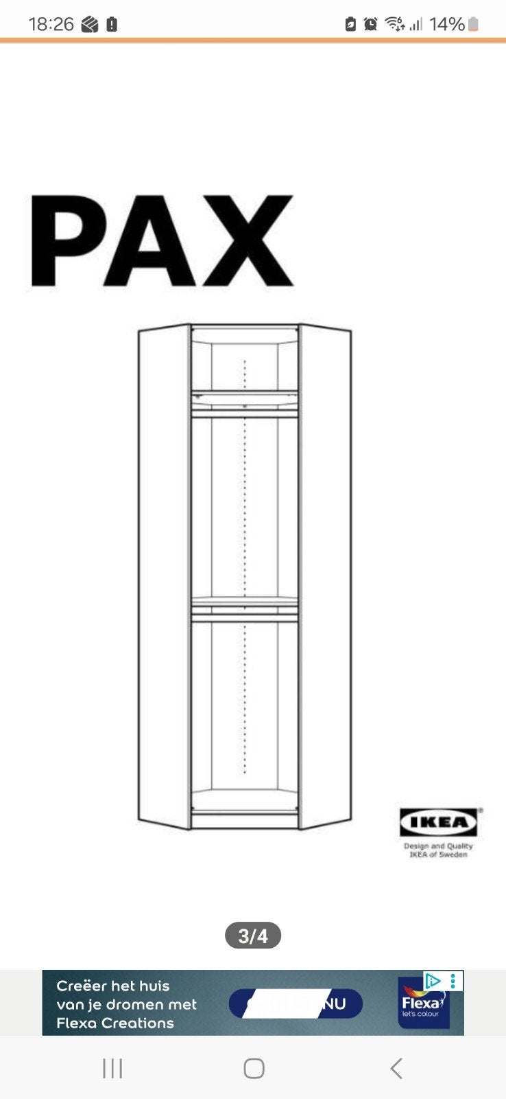IKEA PAX Hoekkast - Flexibel te combineren (35/60 cm diep), Huis en Inrichting, Kasten | Kledingkasten, Ophalen, Overige materialen