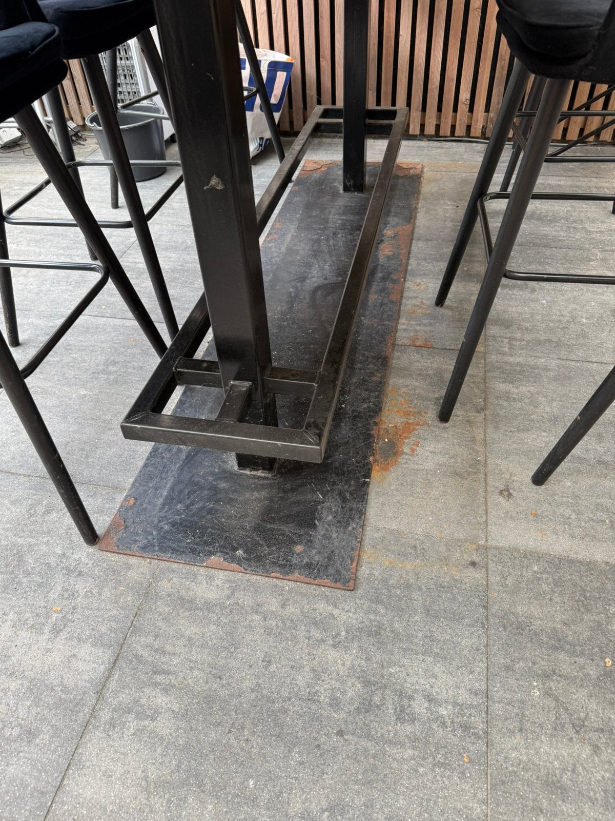 Bar tafel met 7 stoelen, Ophalen, Zo goed als nieuw, Rechthoekig, 50 tot 100 cm