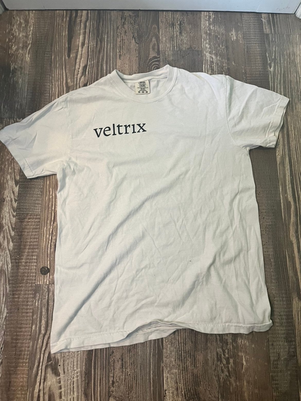 VelTrix T-shirt - Comfort Colors - Maat M, Kleding | Heren, Ophalen, Zo goed als nieuw, Maat 48/50 (M), Wit