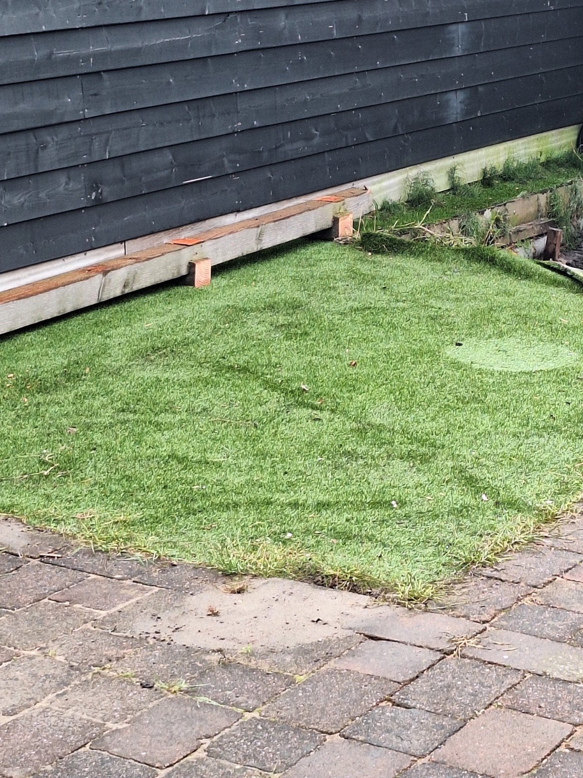 Kunstgras 230x280 cm met pinnen, Ophalen, Gebruikt, 10 tot 20 m², Kunstgras
