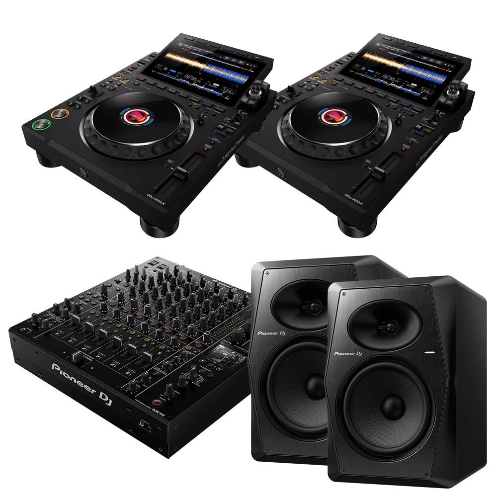 DJ Set: 3x CDJ-3000X, DJM-V10, DJ VM-80, RMX Ignite, Ophalen, Zo goed als nieuw, Dj-set, Pioneer