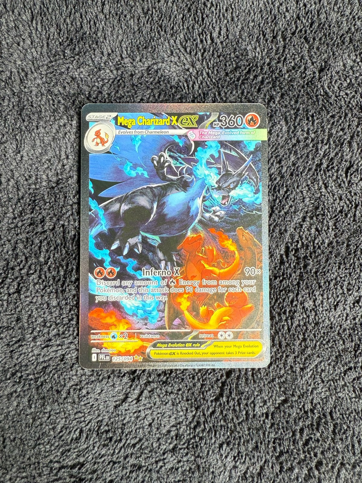 Mega Charizard X EX Pokémon kaart 360 HP, Hobby en Vrije tijd, Ophalen of Verzenden, Nieuw, Losse kaart