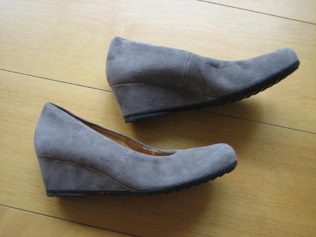 Prachtige naturel suede sleehak pumps GABOR 37-38 G snazzeys, Pumps, Verzenden, Beige, Gabor