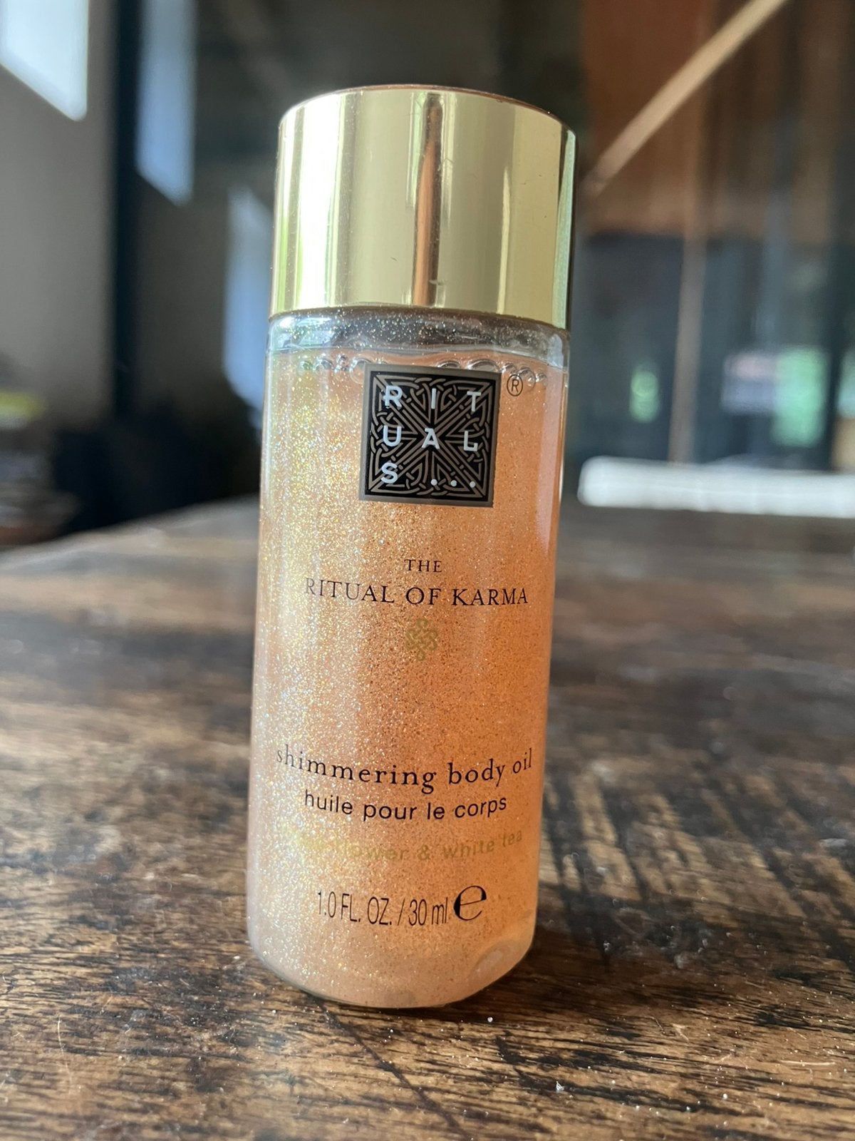 RITUALS Karma shimmering body oil 30 ml, Ophalen of Verzenden, Nieuw, Bodylotion, Crème of Olie