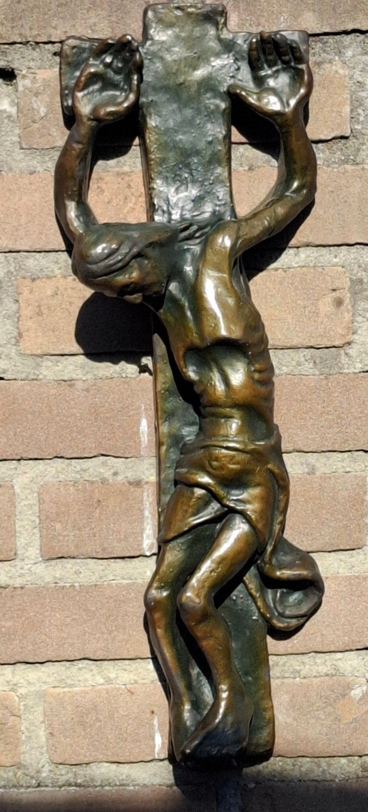 Crucifix. Art Deco. Maurice Vandermeren ? Ca 1920/1940., Ophalen, Zo goed als nieuw, Beeld(je), Christendom | Katholiek