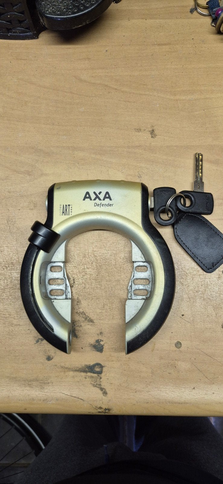 AXA Defender Ringslot - ART gekeurd fietsslot, Ophalen of Verzenden, Gebruikt, Ringslot