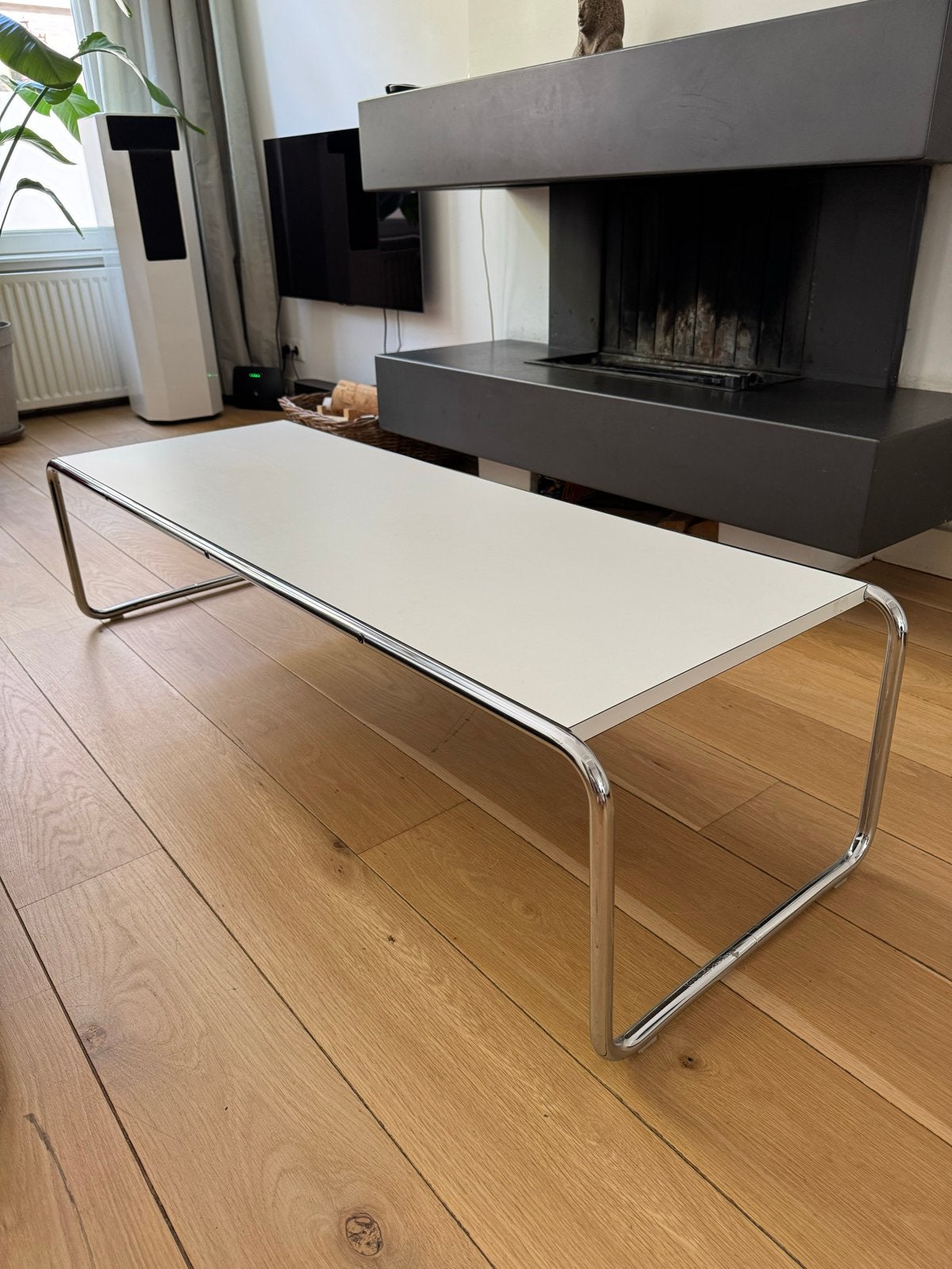Marcel Breuer Laccio salontafel voor Knoll - 138 x 38 cm, Ophalen, Minder dan 50 cm, 100 tot 150 cm, Zo goed als nieuw