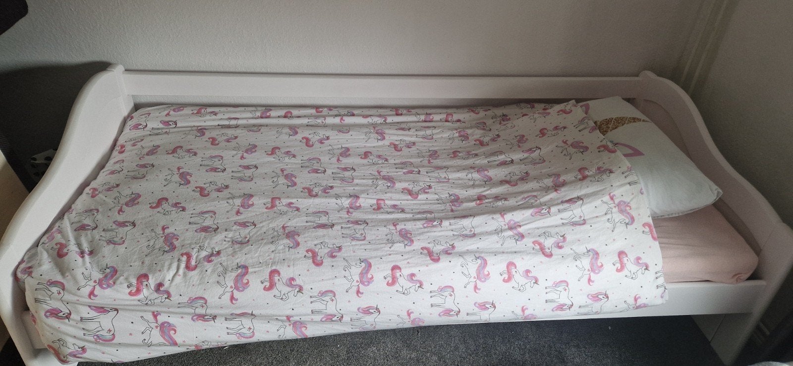 wit 1 pers bed, 90 cm, Eenpersoons, Wit, Ophalen of Verzenden