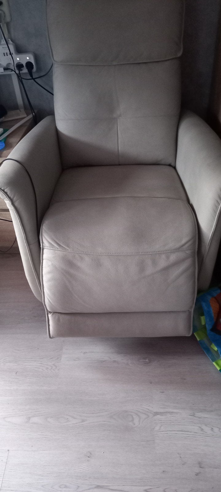 Sta op stoel.grijs., Huis en Inrichting, Fauteuils, Ophalen of Verzenden, Zo goed als nieuw, 50 tot 75 cm