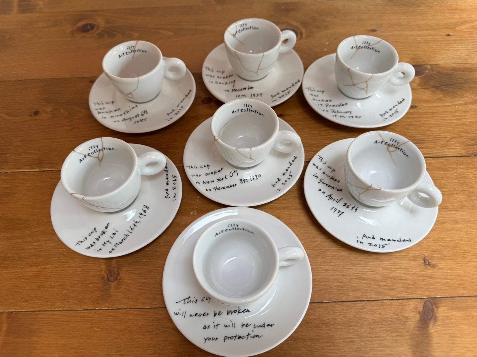 Yoko Ono - Mended Cups (Illy Art) - complete set, incl. doos, Ophalen of Verzenden