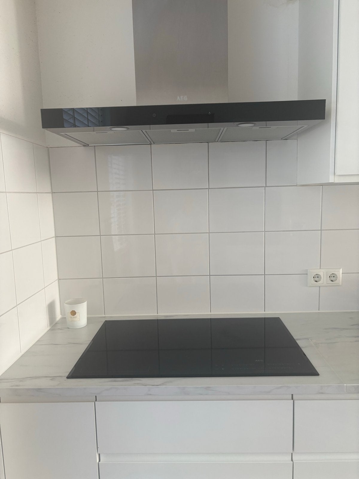 AEG Inductiekookplaat en Afzuigkap met Nieuw Filter, Witgoed en Apparatuur, 60 cm of meer, Zo goed als nieuw, Inbouw, Inductie