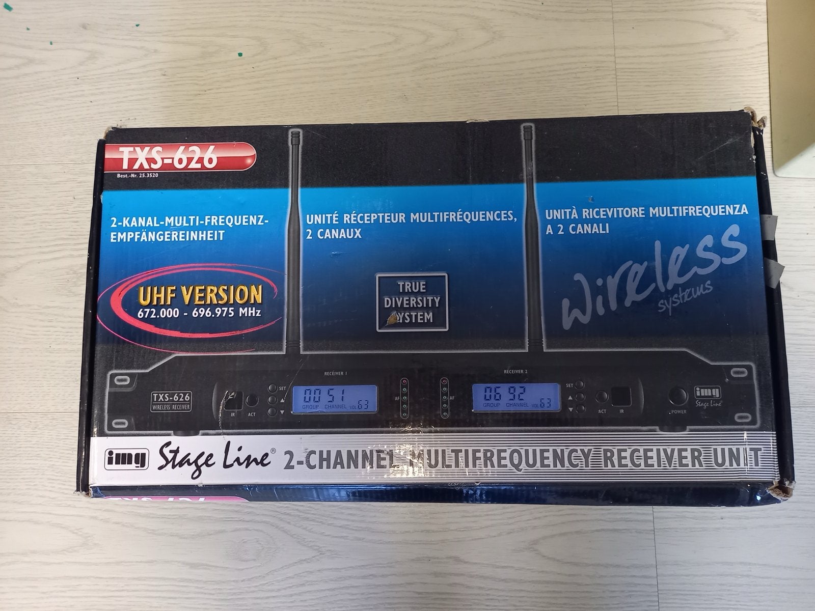 Monacor IMG Stage Line TXS-626 UHF Draadloze Ontvanger(rek3), Ophalen of Verzenden, Zo goed als nieuw, Overige typen, Draadloos