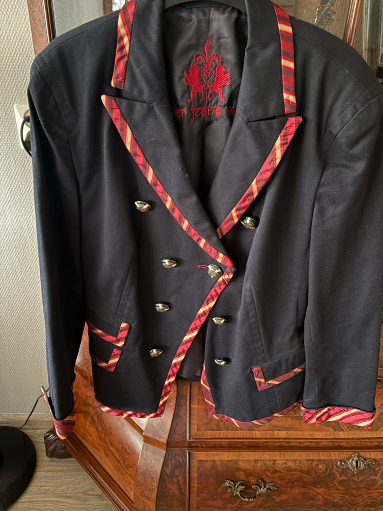 Geisha Blazer Zwart met Rode Details - Maat 42, Kleding | Dames, Zwart, Maat 42/44 (L), Ophalen of Verzenden, Jasje