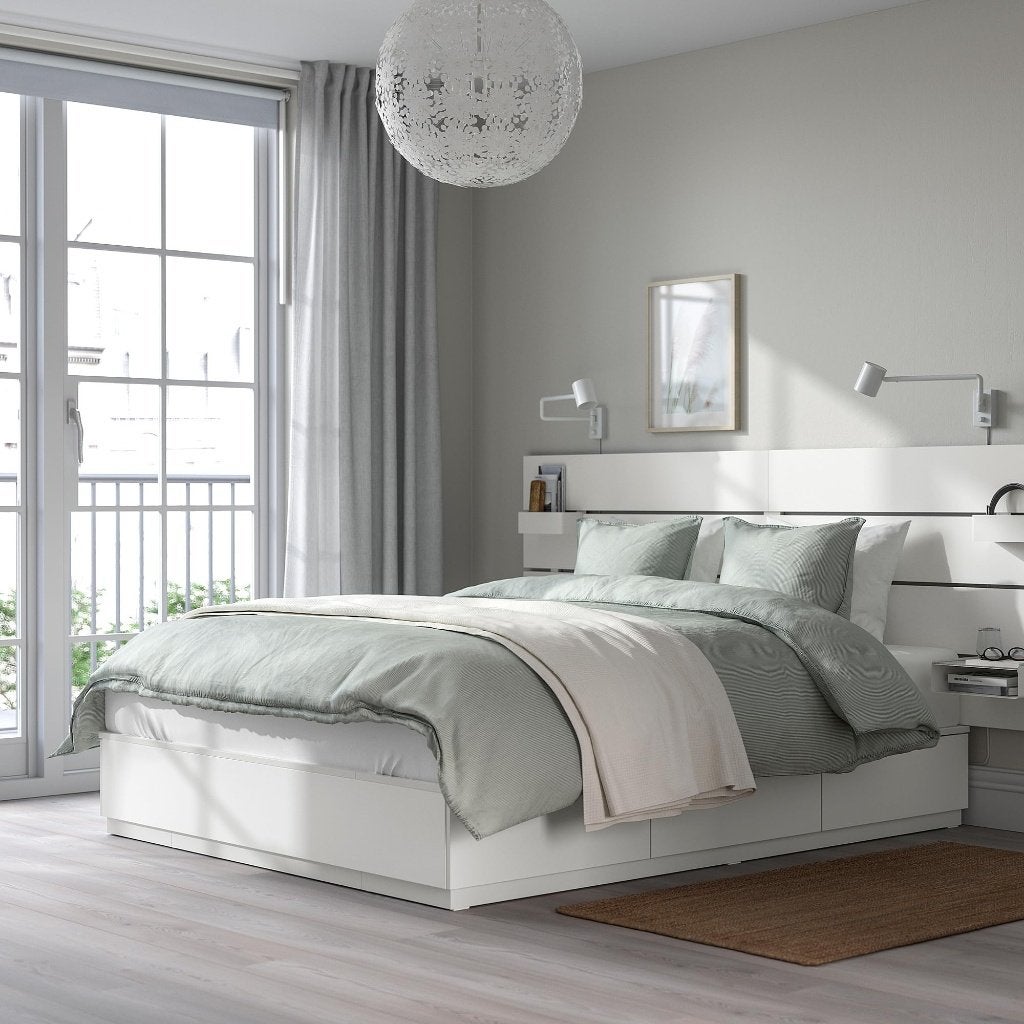 Bed hoofdeinde (IKEA) Nordli wit, Ophalen, Gebruikt, Wit, Tweepersoons