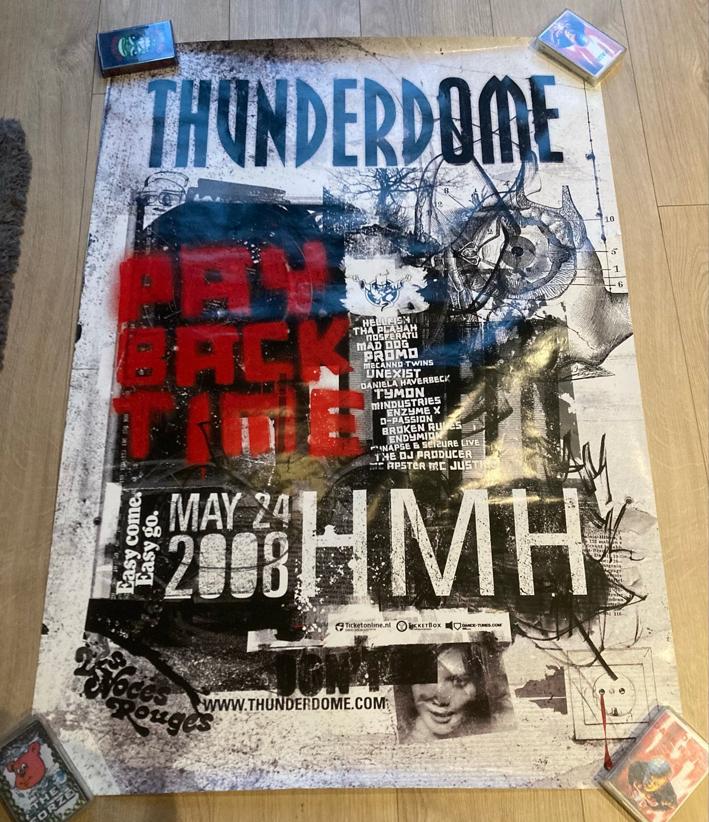 Poster Thunderdome 2008 Hardvore Gabber, Verzamelen, Posters, Ophalen of Verzenden, A1 t/m A3, Muziek, Rechthoekig Staand