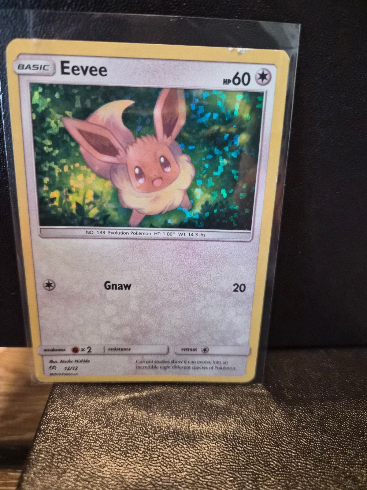 Pokémon Eevee kaart - Zo goed als nieuw, Ophalen of Verzenden, Zo goed als nieuw, Losse kaart, Foil