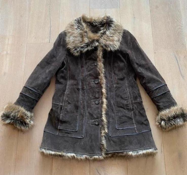 Lammy coat afghan L Xl nieuwstaat, Kleding | Dames, Ophalen of Verzenden, Zo goed als nieuw, Maat 46/48 (XL) of groter, Bruin