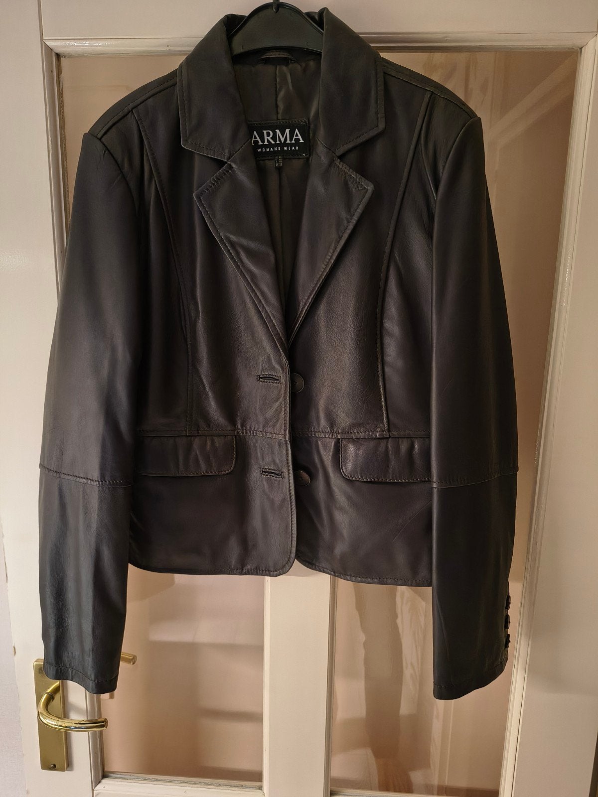 Arma Donkerbruine Leren Dames Blazer, Ophalen of Verzenden