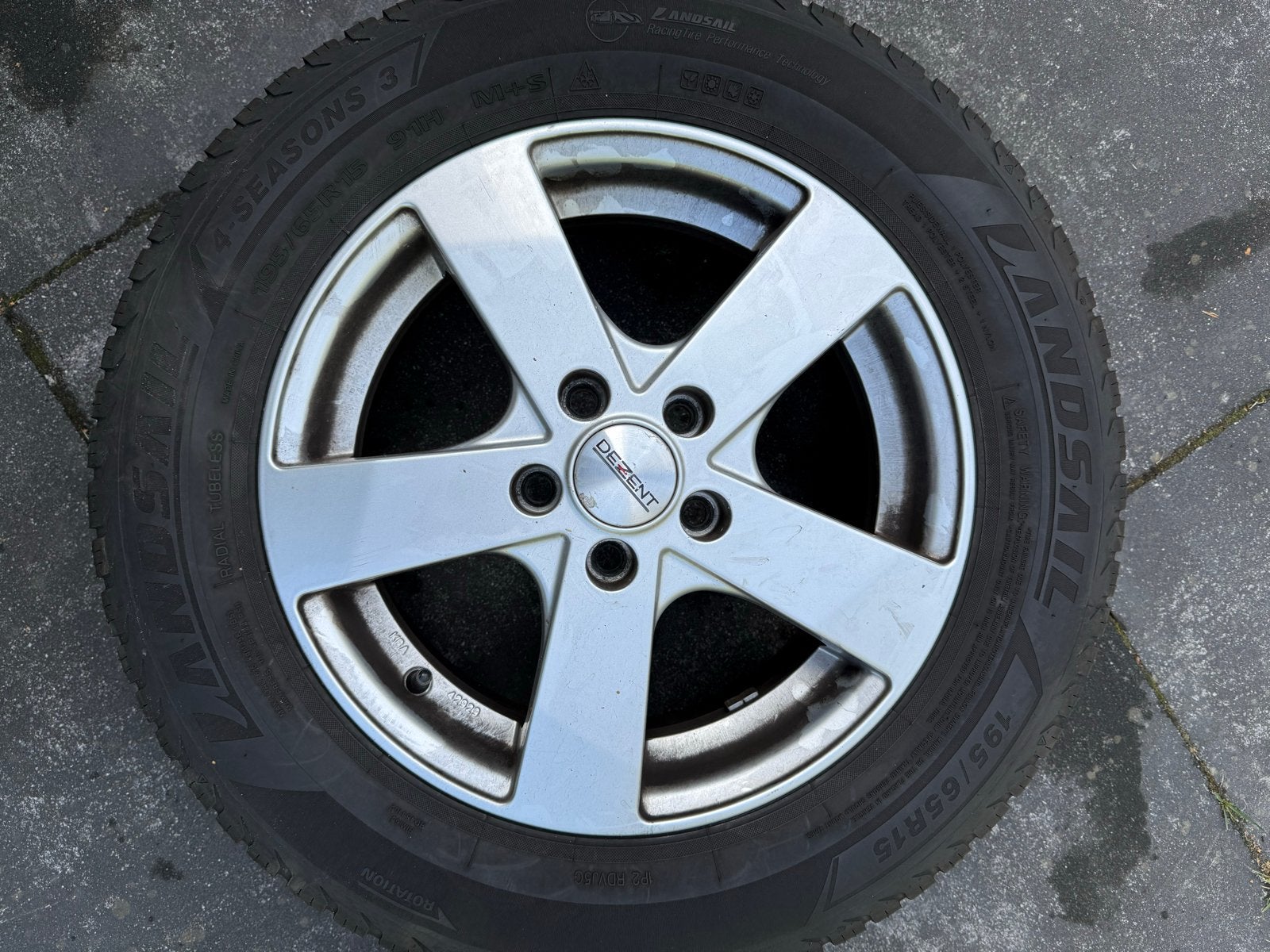 Landsail 4-Seasons 3 All Season banden op Dezent velgen, Ophalen, Gebruikt, 15 inch, Banden en Velgen